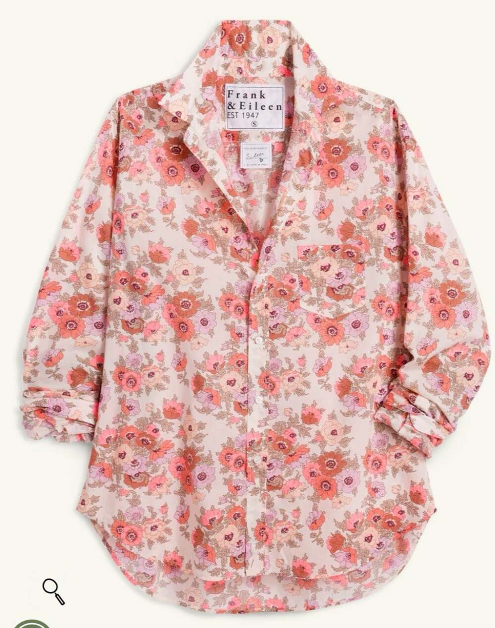 $248 Frank & Eileen Liberty Floral Relaxed Button Up Shirt Women’s Small Blouse - Picture 4 of 8